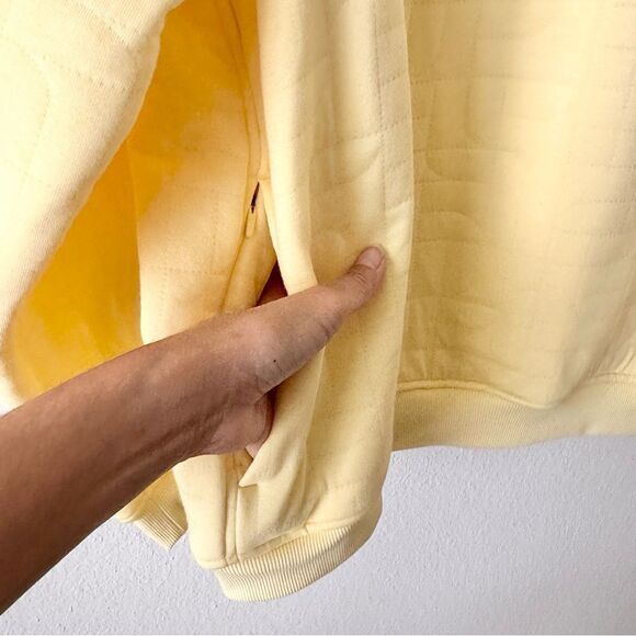 The North Face Women's Longs Peak Quilted ½ Zip Sweatshirt in Yellow Size XL - Picture 7 of 12